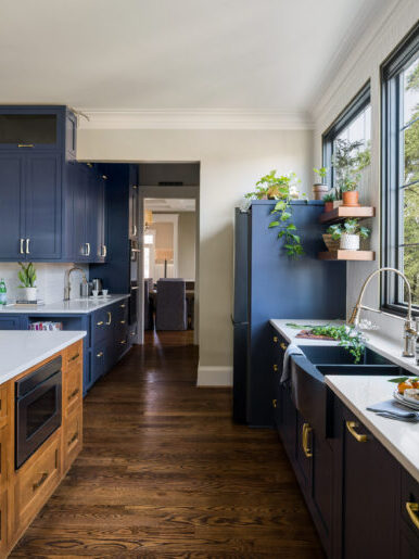 Elegant kitchen renovation with wood floors